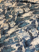 Load image into Gallery viewer, Marine Blue Luxury style textured drapery linen upholstery fabric  BY THE YARD 56" wide textura
