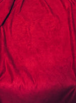 Load image into Gallery viewer, Red micro faux suede upholstery fabric no stretch sold BY THE YARD 58" Wide

