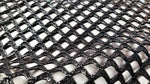 Load image into Gallery viewer, Black silver Shiny Fishnet with Lurex Nylon Spandex 60" Sold by Yard  58" wide
