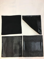 Load image into Gallery viewer, Black Gator Nile Place mats Texture Hemmed Edges  waterproof wipe clean Sturdy Flexible plate placemat table linen table decor holiday sets
