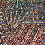 Load image into Gallery viewer, Orange Geometric Designer Bombshell Sequins Lace Fabric Sold By The Yard
