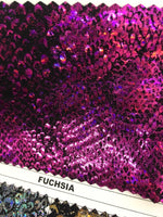 Load image into Gallery viewer, Python snake hologram nylon spandex 4 way stretch fabric by the yard, active wear, clothing, costume, decor
