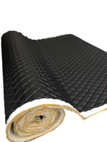 Load image into Gallery viewer, Black Vinyl Smooth PVC Quilted Automotive Upholstery Fabric – Durable Car, Truck, RV &amp; Furniture Material

