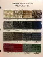 Load image into Gallery viewer, Authentic German Wool Square Woven automotive Carpet 65 inch wide, polyester/latex backed,
