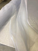 Load image into Gallery viewer, 5 YARDS- Silver Mirror Organza  sheer fabric polyester 58" wide

