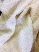 Load image into Gallery viewer, Ivory Sherpa Fabric by the Yard – Soft Faux Sheepskin Fleece – Cozy Plush Fabric for Blankets, Jackets, Upholstery, Crafts &amp; Winter Sewing
