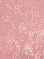 Load image into Gallery viewer, Pink Jacquard fabric Satin Floral 58" wide per yard
