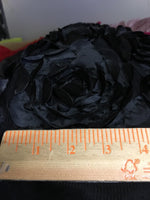 Load image into Gallery viewer, Satin Bridal Petal Rosette on mesh Floral Fabric 52" Wide Sold By The Yard
