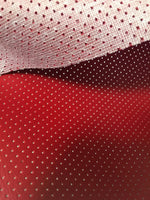 Load image into Gallery viewer, Red Perforated commercial marine grade upholstery vinyls Faux Leather fabric per yard

