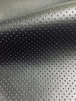 Load image into Gallery viewer, Black Perforated upholstery vinyl Faux Leather fabric Automotive furniture Sold by the yard
