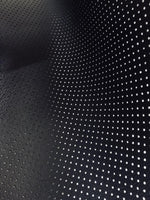 Load image into Gallery viewer, Black Perforated upholstery vinyl Faux Leather fabric Automotive furniture Sold by the yard
