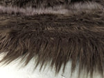 Load image into Gallery viewer, Brown shaggy faux fur upholstery fabric by the yard 60" wide
