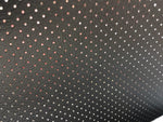 Load image into Gallery viewer, Black Perforated upholstery vinyl Faux Leather fabric Automotive furniture Sold by the yard
