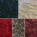 Load image into Gallery viewer, Sequin Stretch Velvet 4-Way stretch  fabric by the yard 60" Wide
