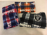 Load image into Gallery viewer, Oakland plaid Raiders NFL Football sports warm cozy soft Fleece fabric
