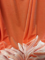 Load image into Gallery viewer, Orange stretch velvet fabric 60" Wide sold by the yard

