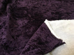 Load image into Gallery viewer, Dark Purple Crushed Velvet Fabric | Luxury Upholstery, Costume, Craft &amp; Décor Fabric by the Yard

