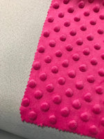 Load image into Gallery viewer, Hot Pink Minky dimple dot soft fabric BY THE YARD 60 " Wide
