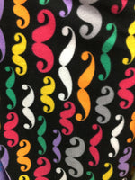 Load image into Gallery viewer, Mustache Multi Fleece Polar By The Yard 60" Wide  clothes quilts
