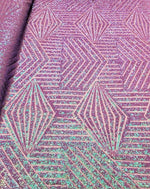 Load image into Gallery viewer, Iridescent Geometric Designer Bombshell LILAC  Sequins Lace Fabric Sold By The Yard
