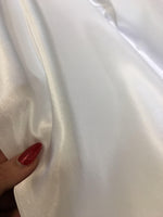 Load image into Gallery viewer, White Shantung Satin Fabric by the Yard – Bridal Satin Fabric, Wedding Dress Fabric, Structured Satin, Formal Gown Fabric, Table Decor
