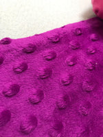 Load image into Gallery viewer, Magenta Soft  minky Dimple Dot  fabric for Bedding, drapery, costume, decor, By THE YARD
