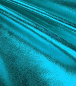 Load image into Gallery viewer, Turquoise Metallic Foil 4Way Stretch Spandex fabric BY THE YARD 60" Wide
