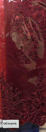 Load image into Gallery viewer, Natalie Floral lace Fabric Sold By The Yard dress gown table home decor
