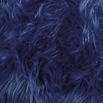 Load image into Gallery viewer, Navy shaggy faux fur upholstery fabric by the yard 60" wide
