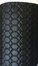 Load image into Gallery viewer, Black hex Champion Quilted auto headliner headboard fabric with 3/8" Foam Backing Upholstery 52" Wide

