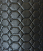 Load image into Gallery viewer, Black hex Champion Quilted auto headliner headboard fabric with 3/8" Foam Backing Upholstery 52" Wide
