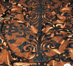 Load image into Gallery viewer, Fleur-De-Lis Wallpaper burnout 4 way stretch Velvet Draping, Curtains, Appeal Dresses
