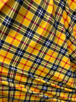 Load image into Gallery viewer, plaid Yellow poly Spandex dance swimsuits 4 way stretch 58" wide  Sportswear Athletic yoga pants
