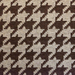 Load image into Gallery viewer, Brown houndstooth Chenille Upholstery Drapery fabric by the yard 54” Wide
