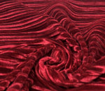 Load image into Gallery viewer, Stretch velvet, Pleated wine, fabric by the yard 60" Wide
