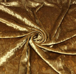 Load image into Gallery viewer, Gold Crushed Stretch Ice Velvet 4-WAY Stretch Fabric

