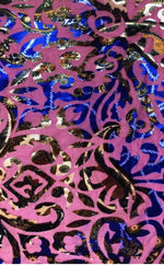 Load image into Gallery viewer, Swirl New Wallpaper Animal Printed Burnout Velvet 4 way stretch Velvet Draping, Curtains, Appeal Dresses
