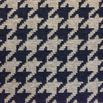 Load image into Gallery viewer, Navy houndstooth Chenille Upholstery Drapery fabric by the yard 54” Wide
