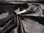 Load image into Gallery viewer, BLACK Crocodile embossed Faux vinyl Upholstery 54” wide

