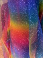 Load image into Gallery viewer, Rainbow sheer studs Draping Craft Wedding Party Decor Fabric
