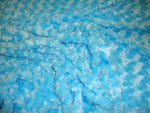 Load image into Gallery viewer, Minky Turquoise RoseBud soft fabric 60" wide
