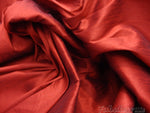 Load image into Gallery viewer, Lipstick Shantung Dupioni Faux Silk two tone fabric BY THE YARD 54" wide

