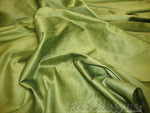 Load image into Gallery viewer, Avocado Shantung Dupioni Faux Silk two tone fabric BY THE YARD 54" wide
