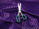 Load image into Gallery viewer, Purple Swirl Flocking Velvet upholstery  fabric per yard
