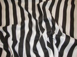 Load image into Gallery viewer, Black White 1” Stripe Poly Cotton Fabric 60” wide by the yard

