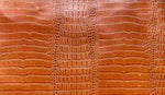 Load image into Gallery viewer, Saddle Vinyl Fake Leather Crocodile Nile, upholstery fabric sold per yard 54" Wide
