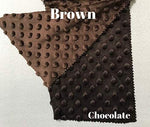 Load image into Gallery viewer, Minky Dimple Dot fabric 60" wide by the yard-Brown
