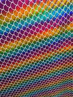 Load image into Gallery viewer, Multi color Mermaid Spandex foil scales Fabric by the yard
