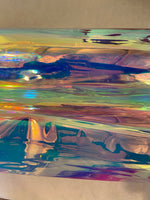 Load image into Gallery viewer, Iridescent clear/reflective 16 gauge illusion non-stretch vinyl . Sold by the YD.
