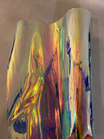 Load image into Gallery viewer, Iridescent clear/reflective 16 gauge illusion non-stretch vinyl . Sold by the YD.

